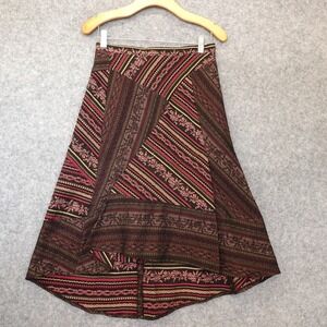 Clara Collins Womens Skirt 1 SMALL Pink Cream Patchwork Boho Art to Wear FRANCE